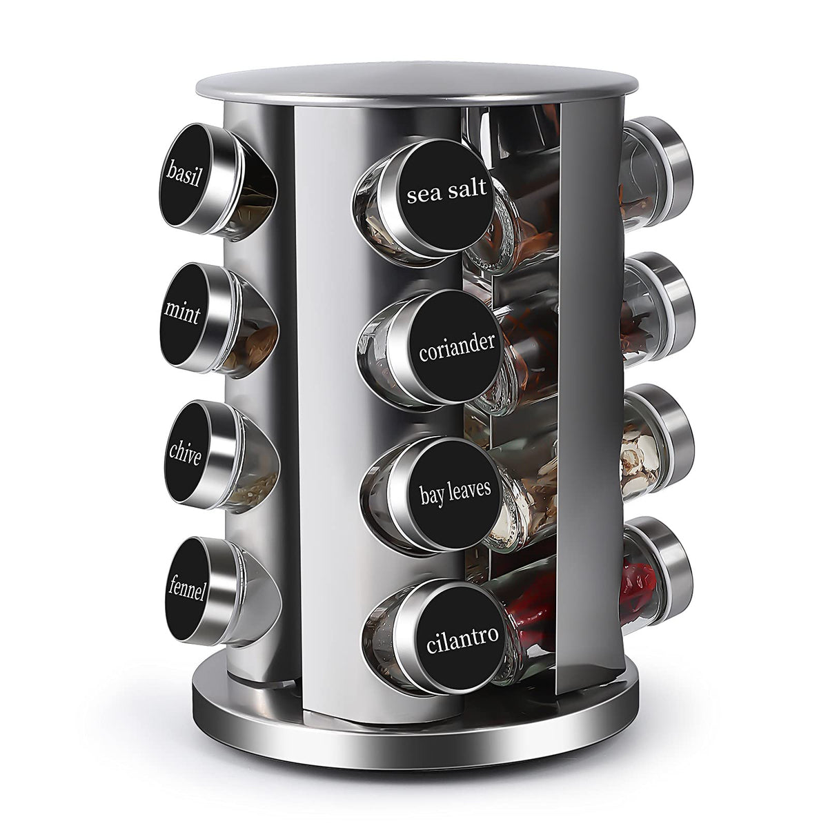 DOUBLE 2 C spice rack 360-degree rotation for easy access to seasonings.