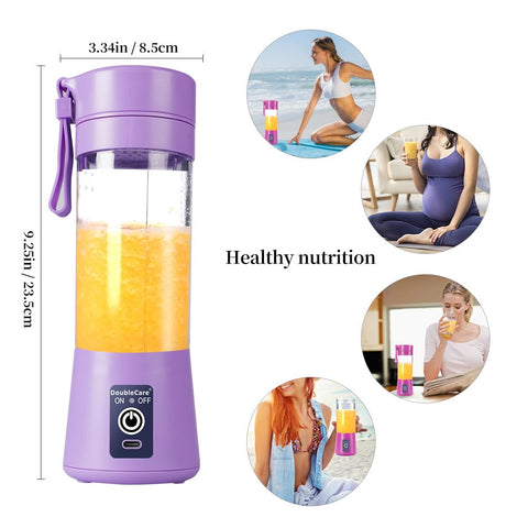 DoubleCare USB charge portable blender showing easy recharging options