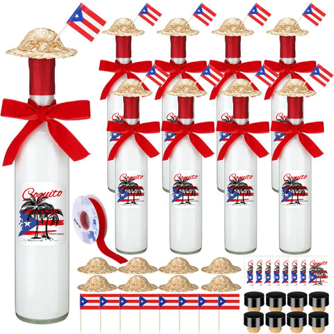 DoubleFill Christmas coquito bottle 16oz with clear glass highlighting festive color