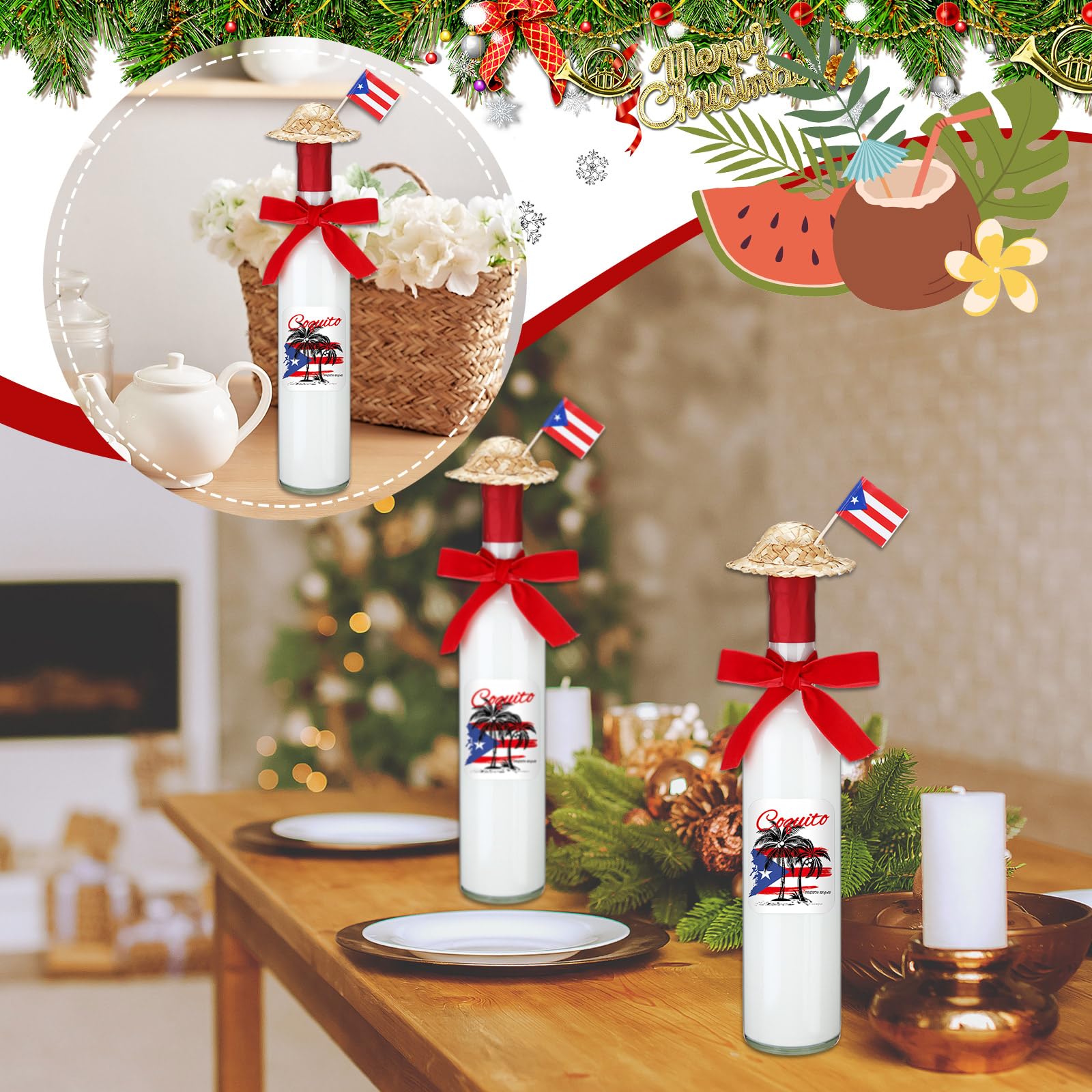 DoubleFill Puerto Rican toothpick flags enhance holiday presentation