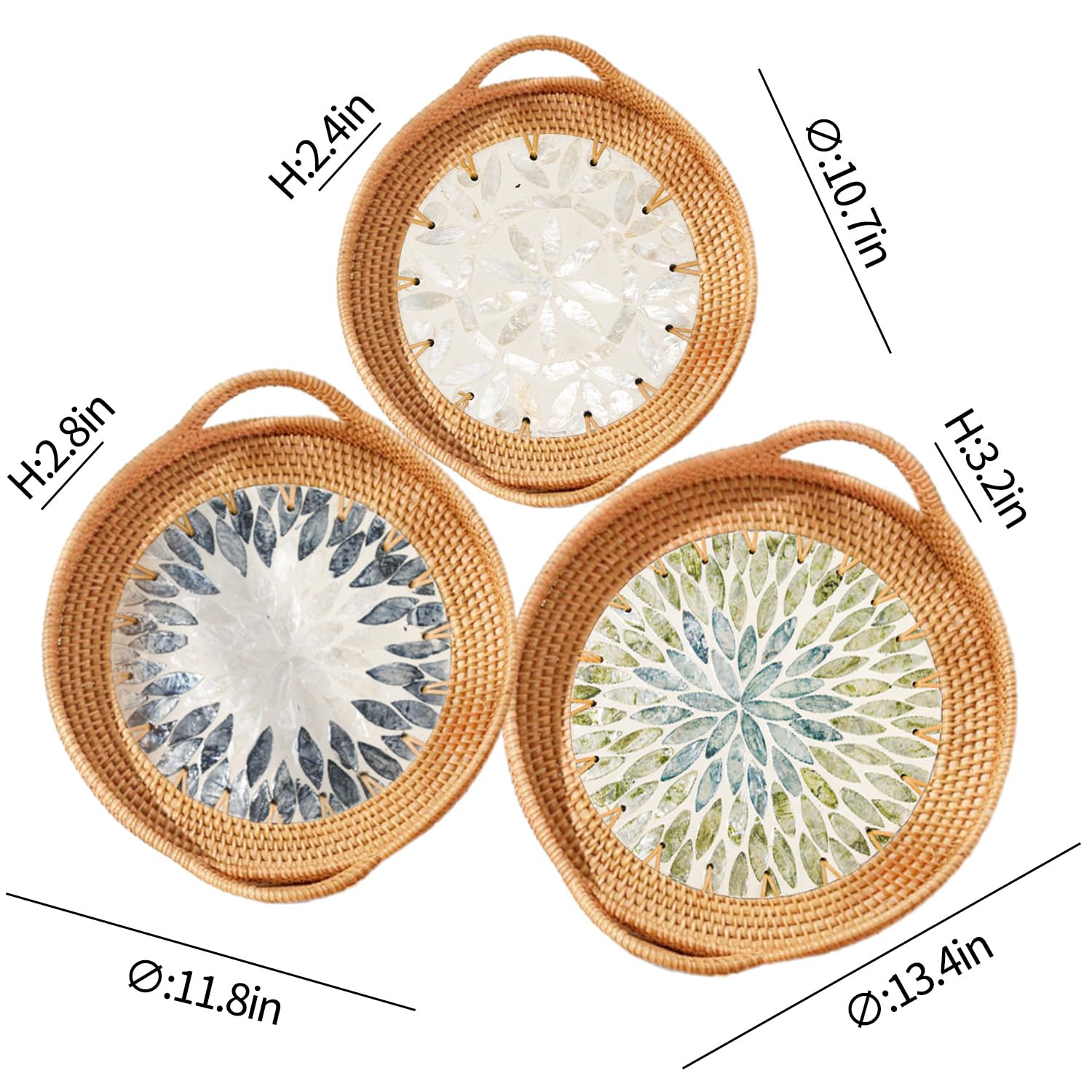 Double Gift boho decor tray adds stylish vanity organization.