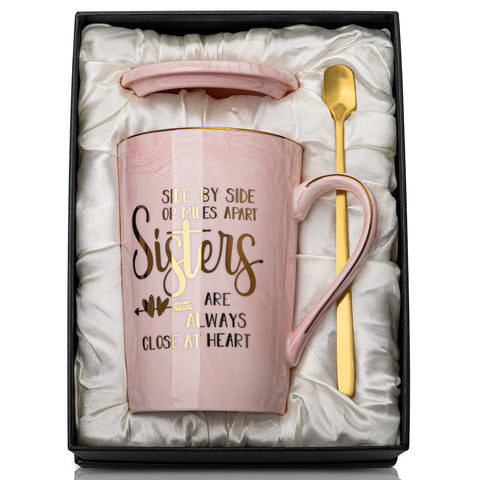 Doublewhale pink marble mug with unique texture for daily coffee.