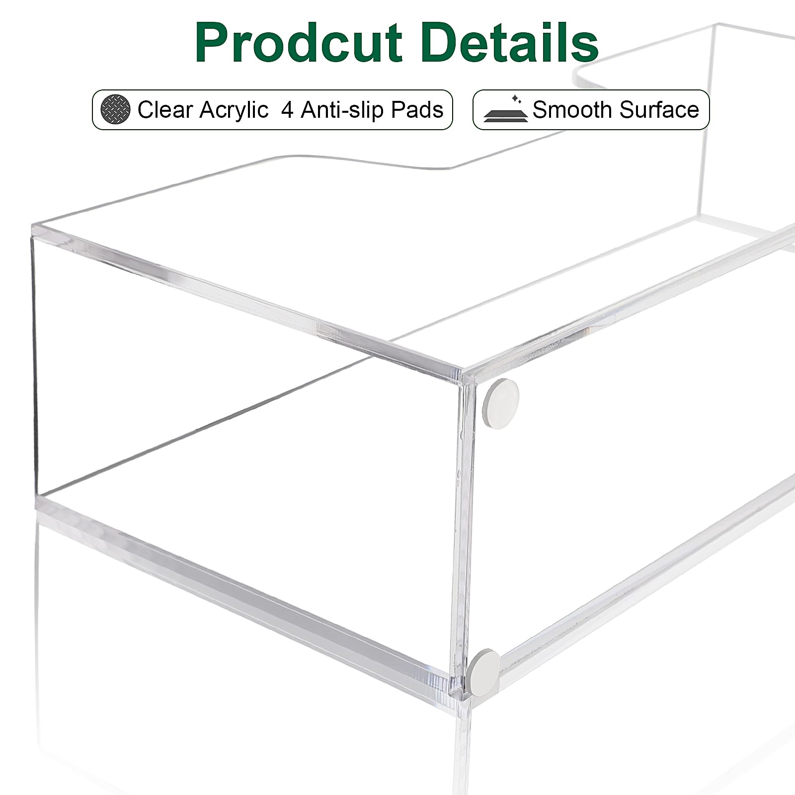 Douildhaiy bathroom acrylic holder with non-slip feet