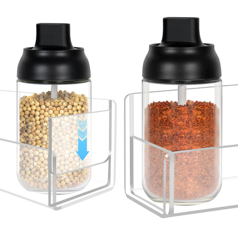 Douildhaiy spice rack end-cap removable safety cover keeps contents secure