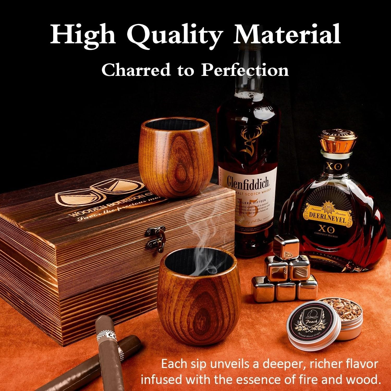 DouMmantn stone clip securing whiskey stones between uses.