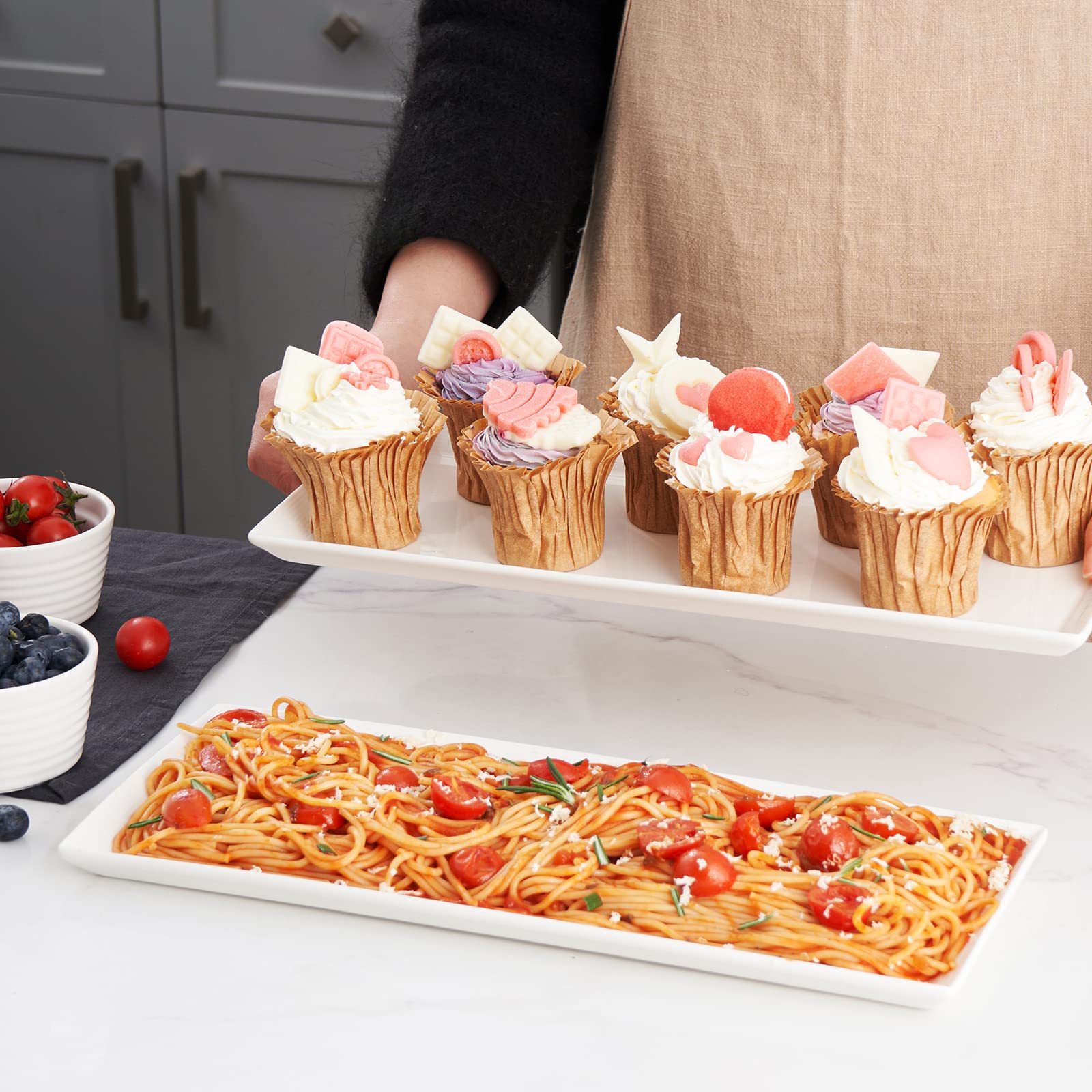 DOWAN tray showcasing appetizers at a party for easy serving.