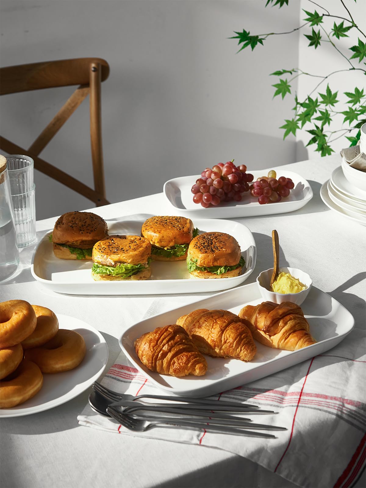 Dowan 14-inch rectangle serving platter ideal for appetizers