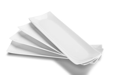DOWAN 14-inch sushi plate set: long rectangle plates for elegant buffet servings