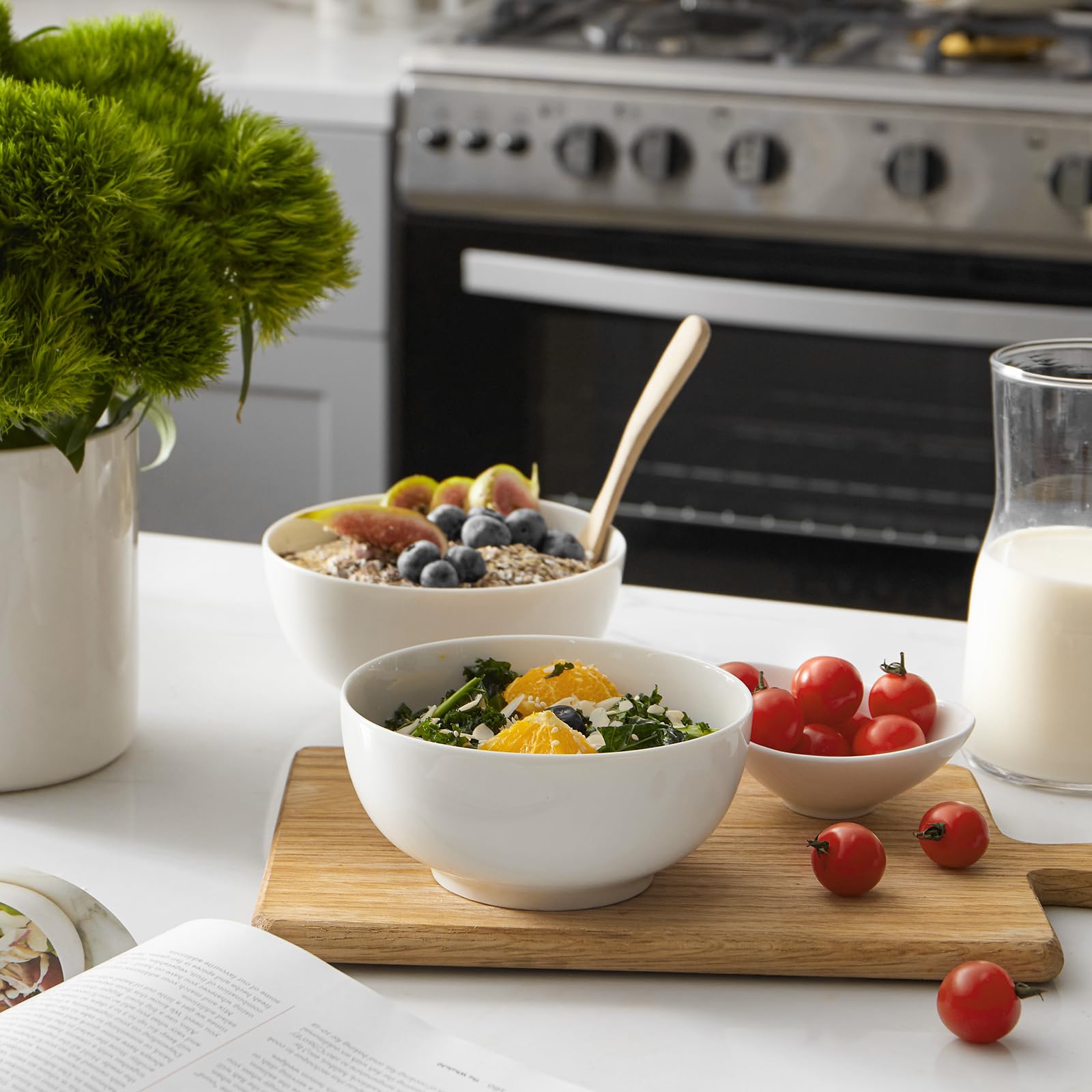 DOWAN 22 oz bowls with oatmeal breakfast demonstration.
