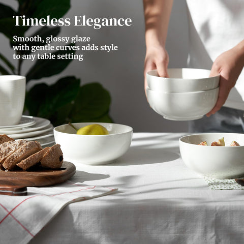 DOWAN 22 oz bowls in action with soup, keeps servings warm.