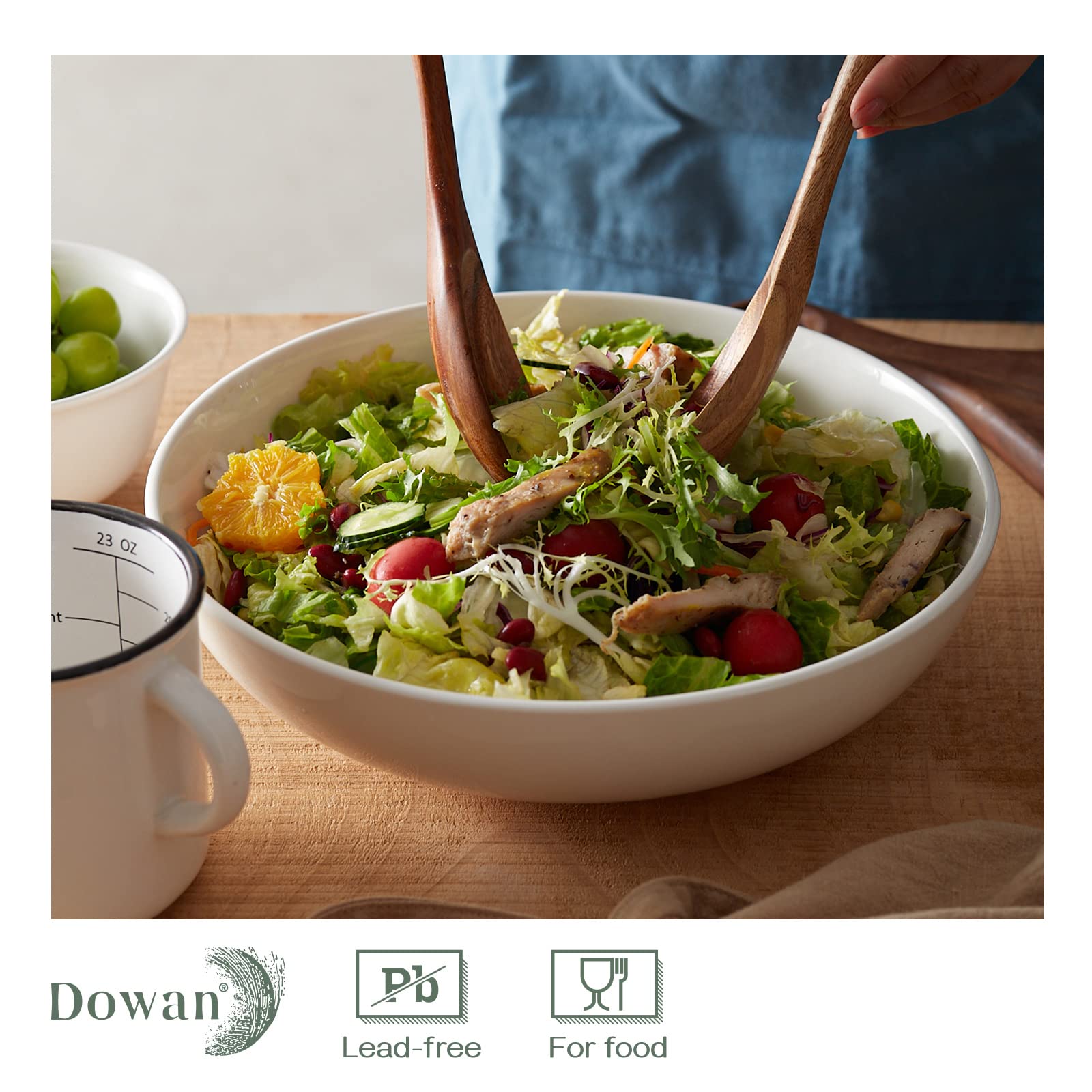DOWAN 3.2 qt bowls demonstrate durability and heat-safe performance for reheating.