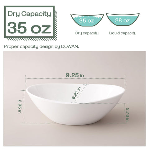 Dowan 35oz capacity bowls ideal for large salads and sides