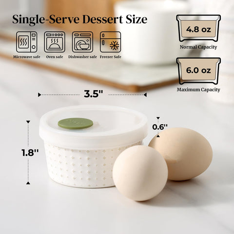 DOWAN 4 oz ramekins ideal for crème brûlée with even baking.