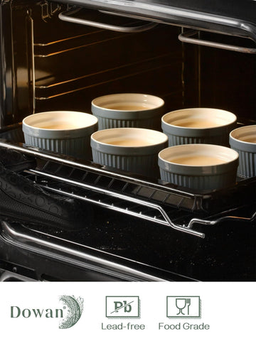 DOWAN lava cake ramekin, 8 oz, microwave-safe for quick treats