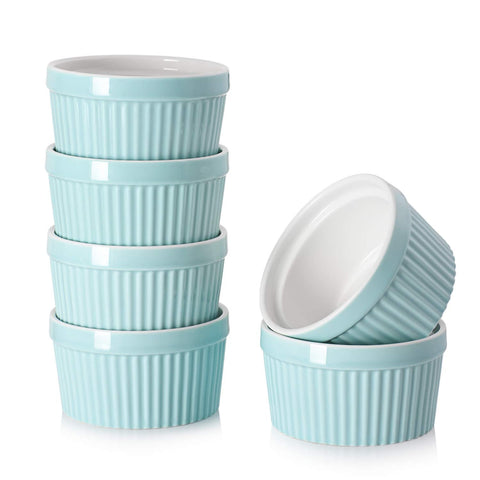DOWAN 8 oz ramekins in classic blue for creme brulee and individual portions.
