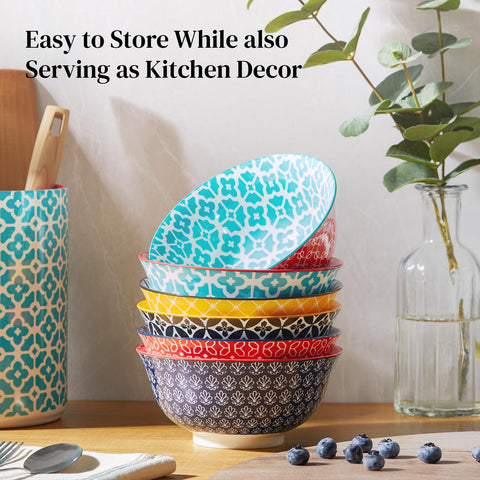 DOWAN six-pack bowls elevate dining with bright color accents.