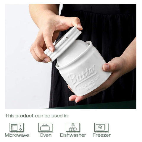 DOWAN butter crock is dishwasher-safe and freezer-friendly for convenient storage.