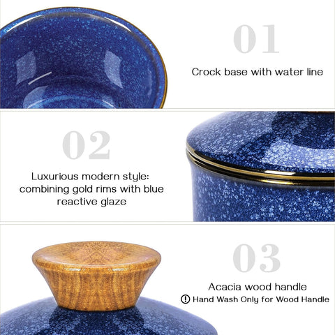 Dowan Butter Crock silicone base protects countertops from scratches