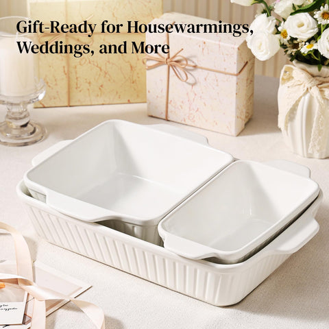 DOWAN nesting design saves cabinet space with stackable bakeware.