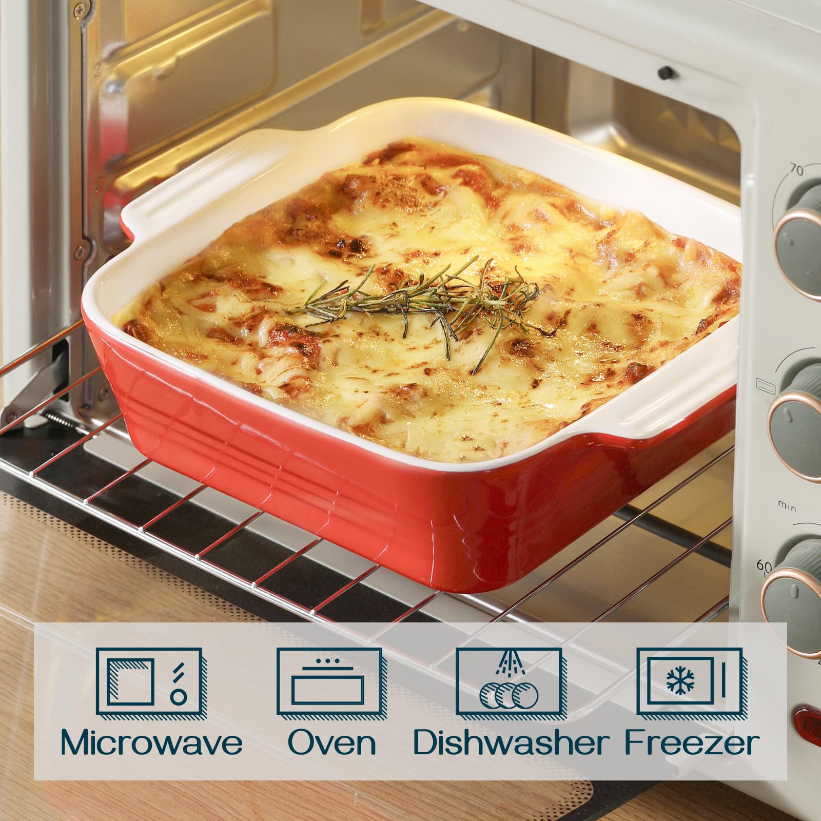 DOWAN ceramic dish with glossy glaze, easy to clean after cooking.