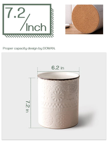 Dowan ceramic crock with anti-slip base helps prevent slips during cooking.