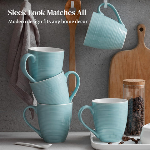 DOWAN turquoise circle pattern mug adds bright kitchen decor