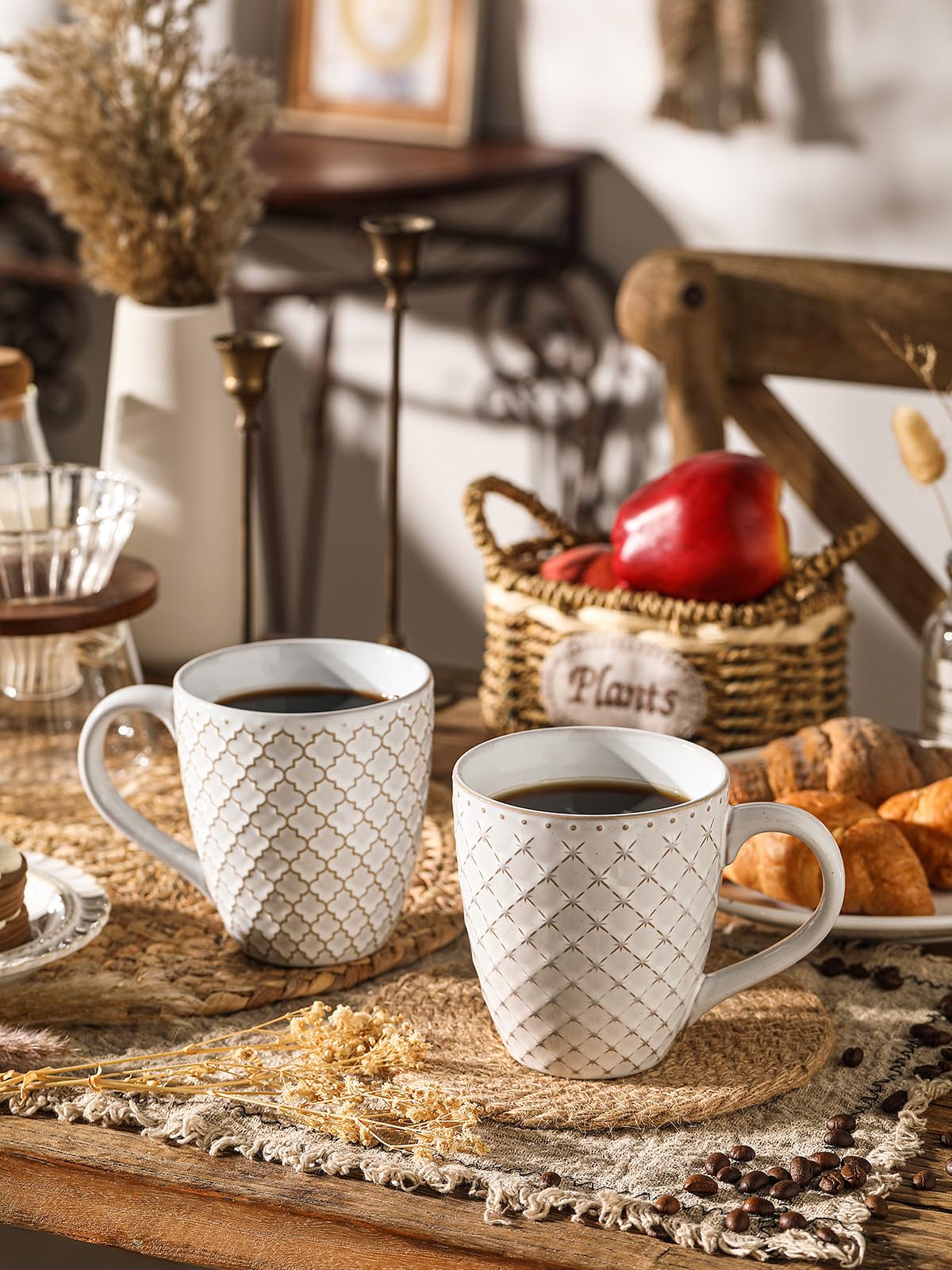 DOWAN 19oz large coffee mugs offering generous capacity for latte and cocoa