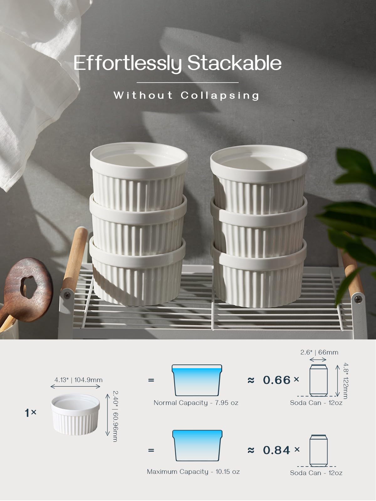 DOWAN creme brulee ramekin 10oz, perfect for solo portions and caramelized tops.