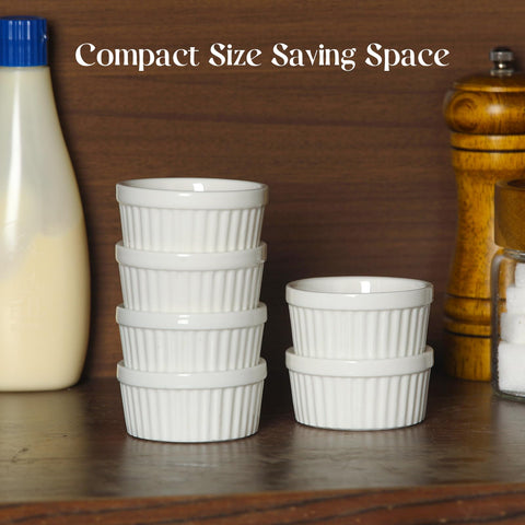 Soft white finish adds understated elegance to tables and gatherings.