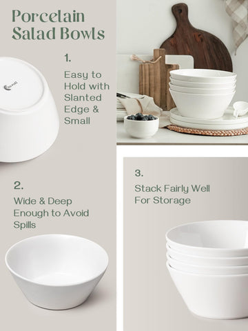 Dowan bowls are dishwasher and microwave safe for quick cleanup and reheating.