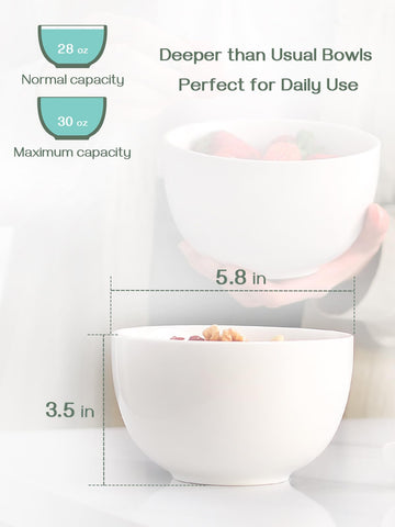 DOWAN porcelain bowls are dishwasher and oven safe for daily use.