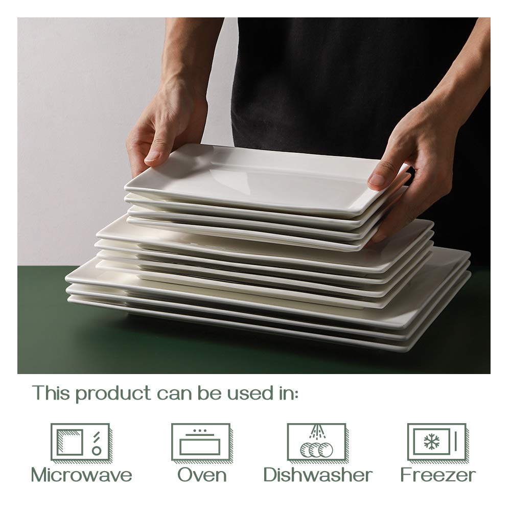 DOWAN dishwasher, microwave, oven, and freezer safe porcelain.