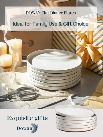 DOWAN dishwasher-safe icon communicates easy cleanup after gatherings.