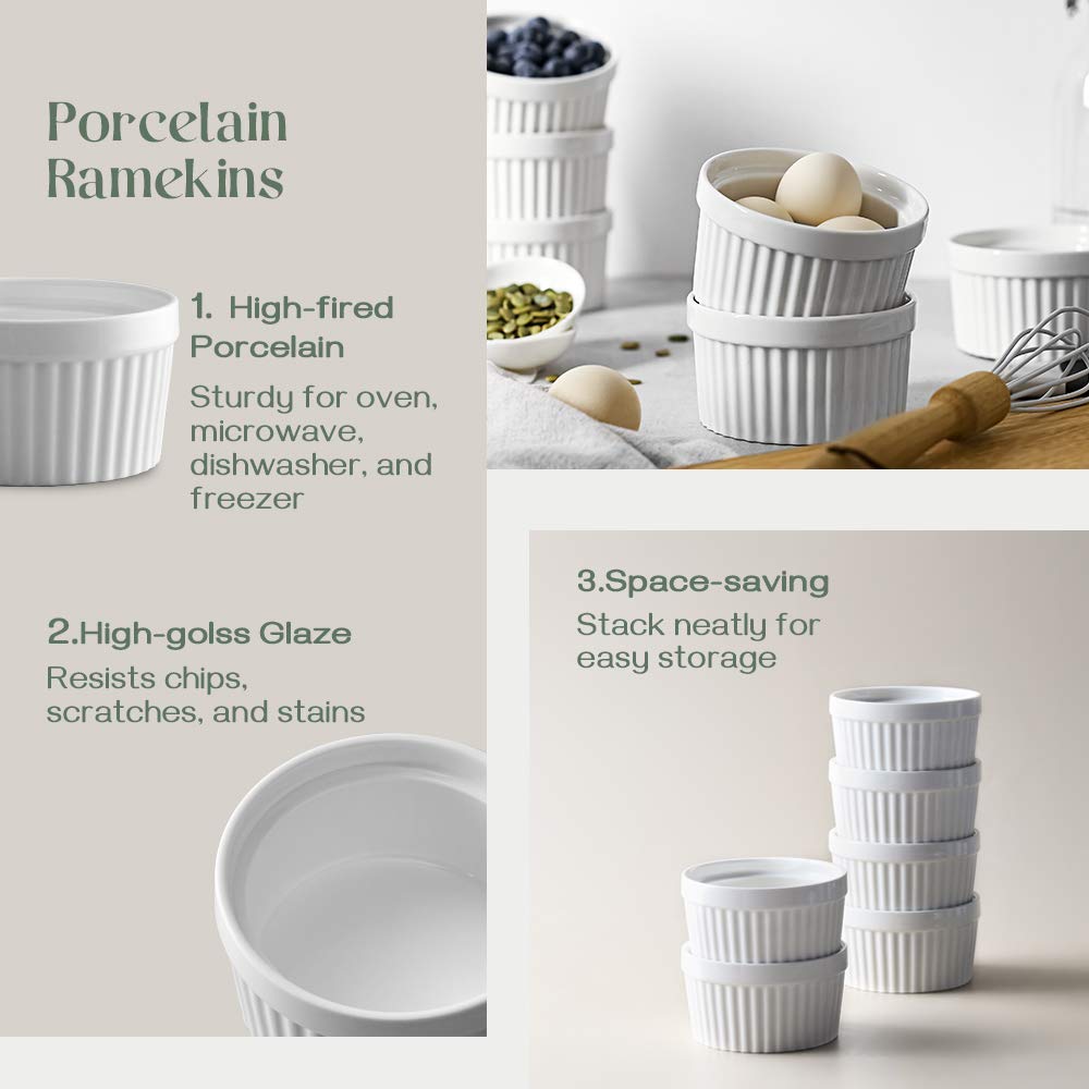DOWAN dishwasher-safe ramekins simplify cleanup after gatherings.
