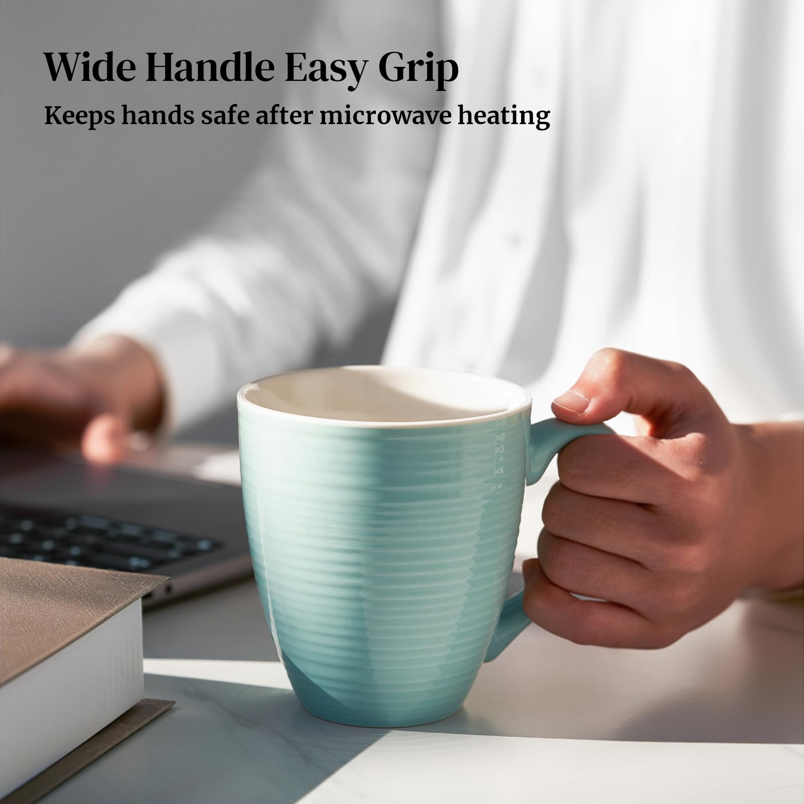 DOWAN thick, durable ceramic mug for long-lasting use