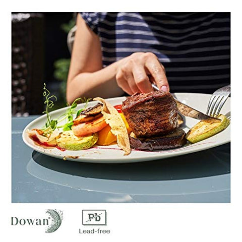 DOWAN ergonomic arc-edge platter designed to prevent spills while passing.