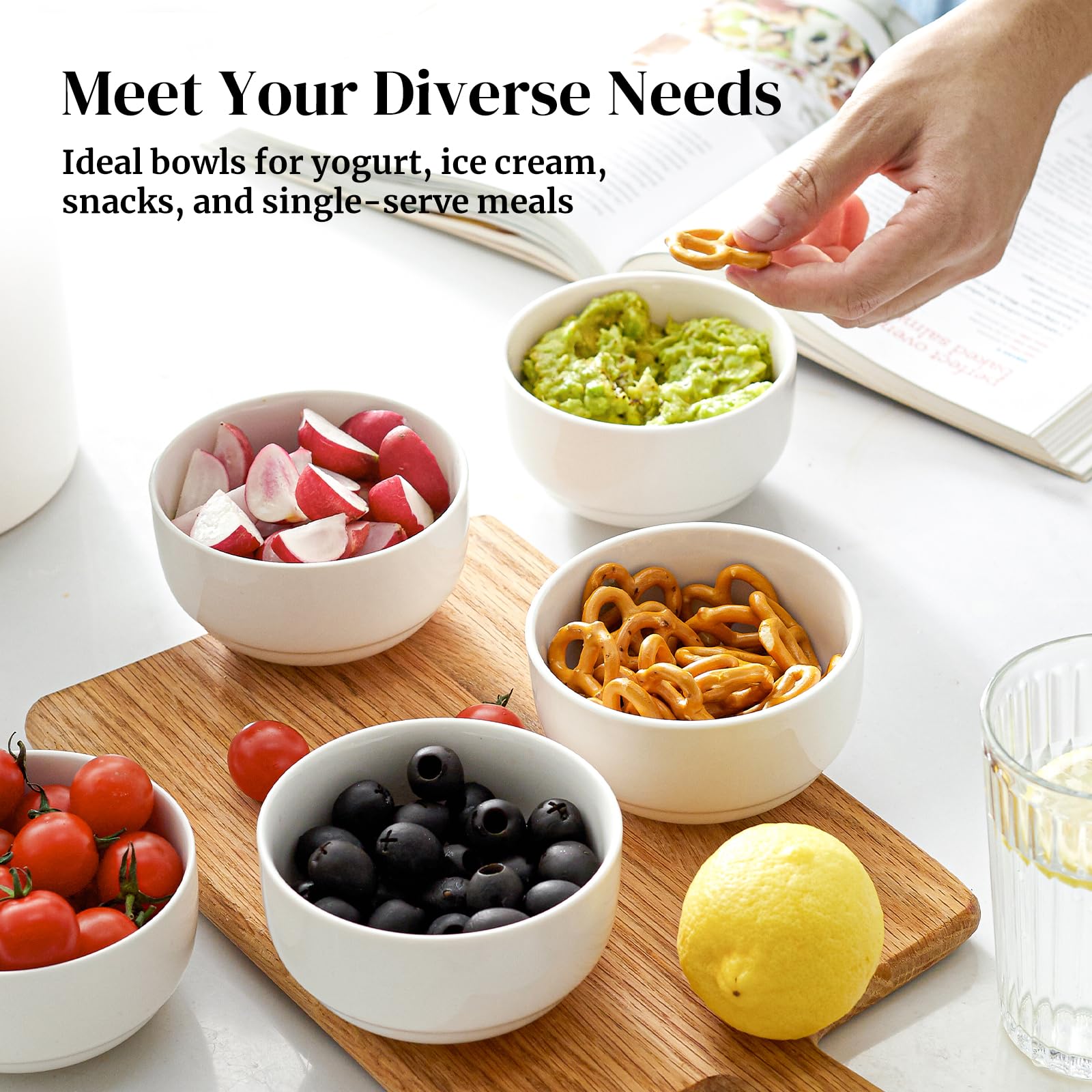 DOWAN glazed bowls with smooth glaze for easy cleaning.
