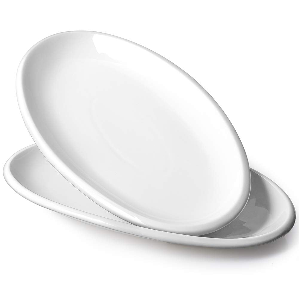 DOWAN large oval serving platter white for main courses and sharing.
