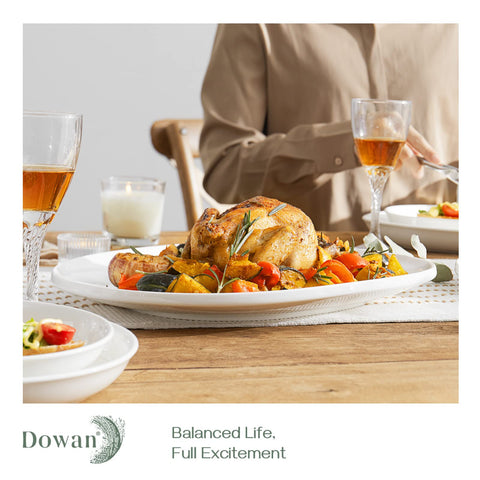 DOWAN medium 13.8x9.4 inch platter for shared sides