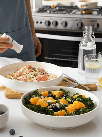 Microwave and dishwasher safe for convenient reheating and cleaning