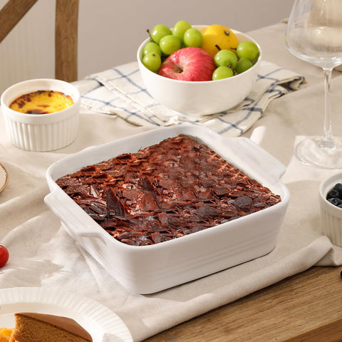 DOWAN microwave-safe and dishwasher-safe bakeware for practical kitchen use.
