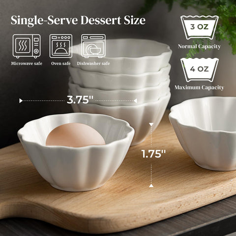 DOWAN mini dessert ramekins offer oven-safe portions for individual desserts.