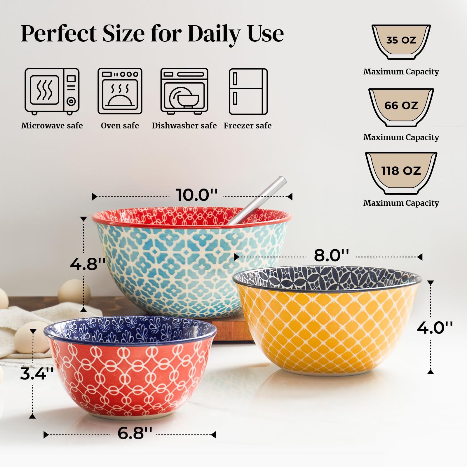 DOWAN 2 Qt bowl ideal for sauces, prep, and whisking.