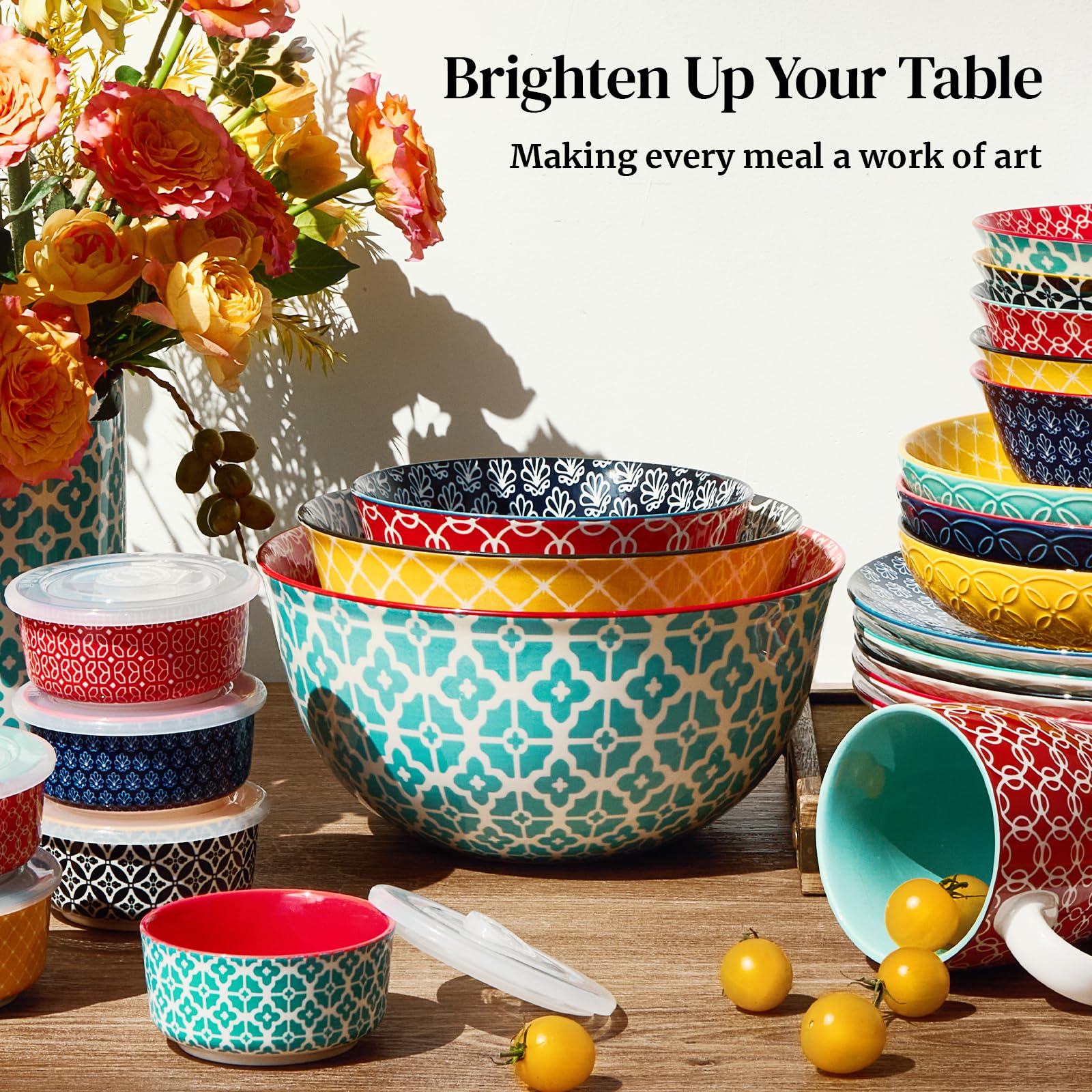 DOWAN dishwasher-safe ceramic bowls for easy cleanup