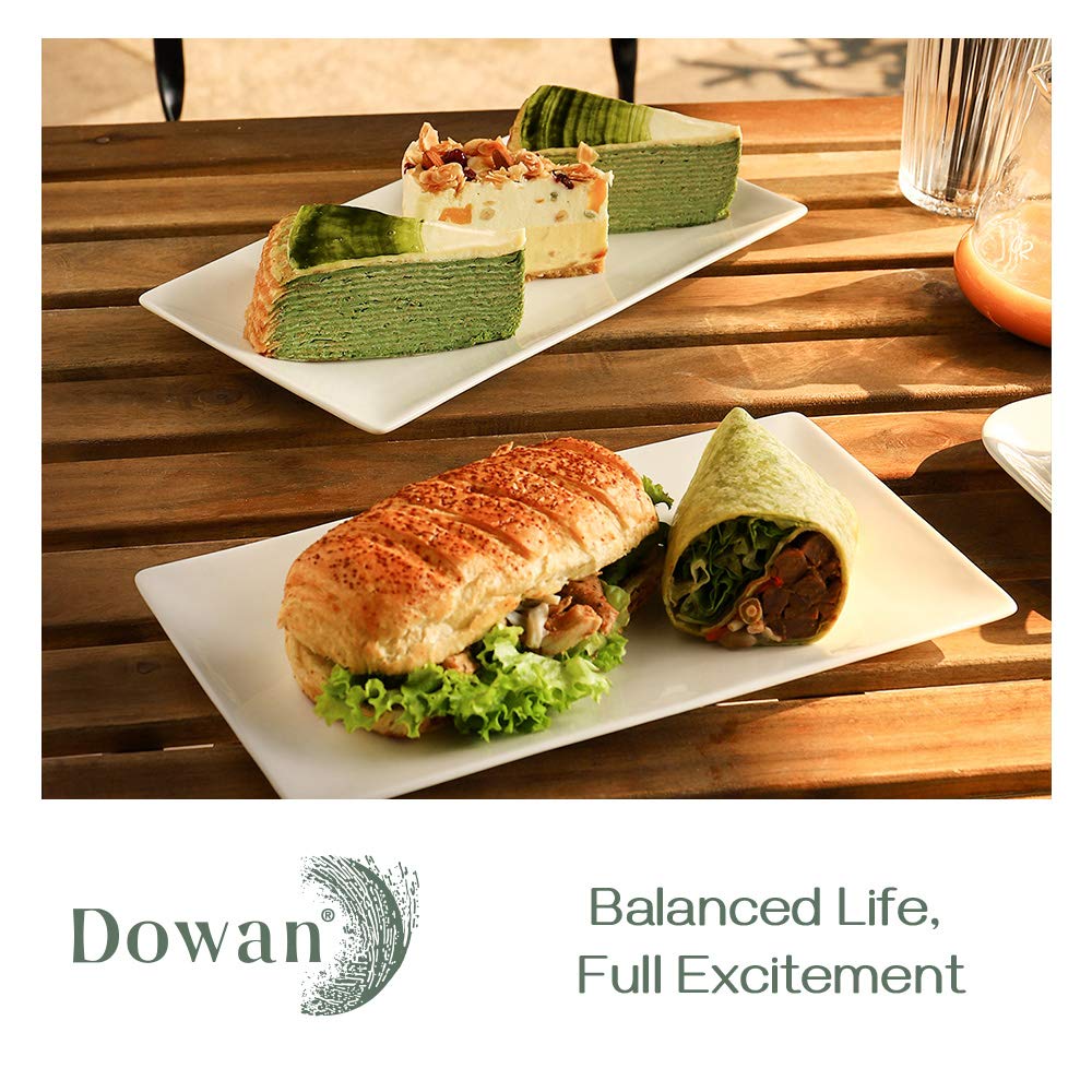 DOWAN no-spill rectangle design keeps sauces contained during service.