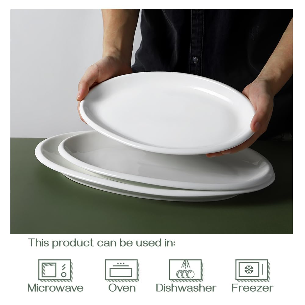 DOWAN 12-inch oval platter perfect for small snacks and desserts.