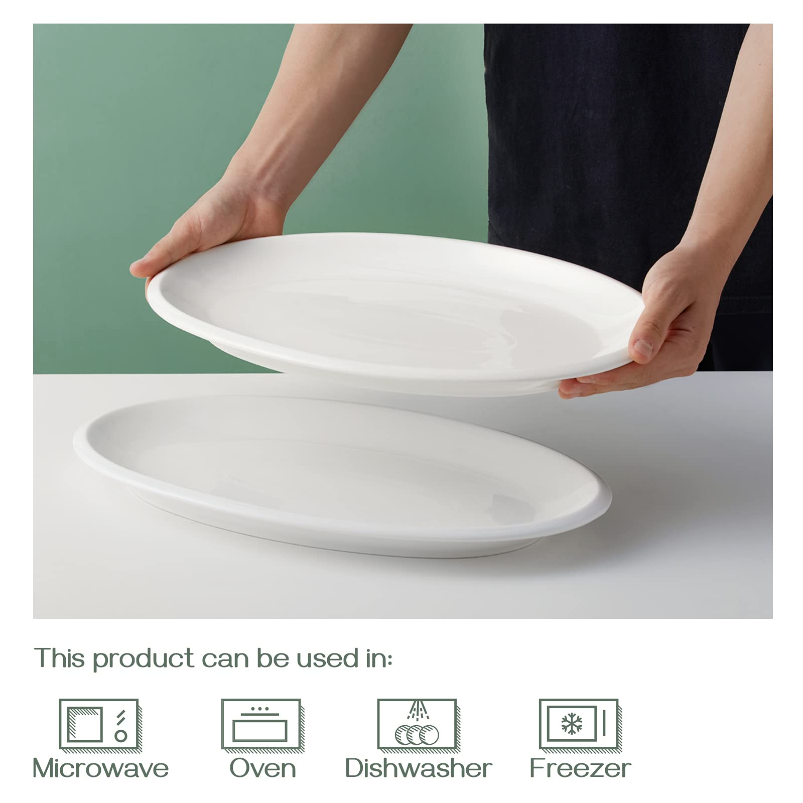 DOWAN oven-safe serving platter suitable for warm dishes.