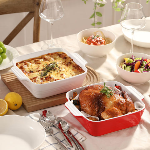DOWAN oven-to-table dish supports easy serving and cleanup.