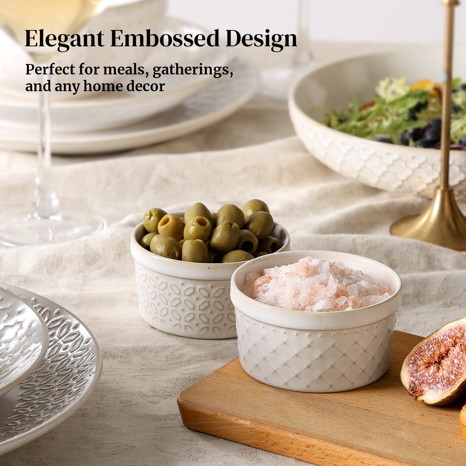 DOWAN oven-to-table ramekins transition from bake to serve.