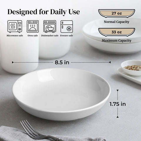 DOWAN 32oz pasta bowl showing generous portions for family meals